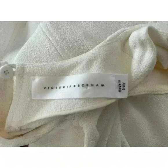 VICTORIA BECKHAM IVORY CREPE LONG VOLUMINOUS SLEEVE BLOUSE US SIZE 2 - Picture 8 of 8